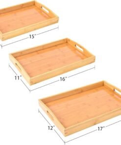3-in-1 Bamboo Tray Wooden Set - Image 7