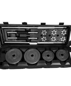 Alternative view of 50kg Cast Iron Dumbbell and Barbell Set