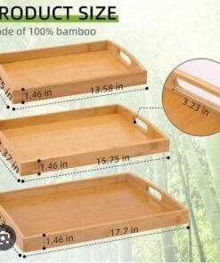 3-in-1 Bamboo Tray Wooden Set - Image 5