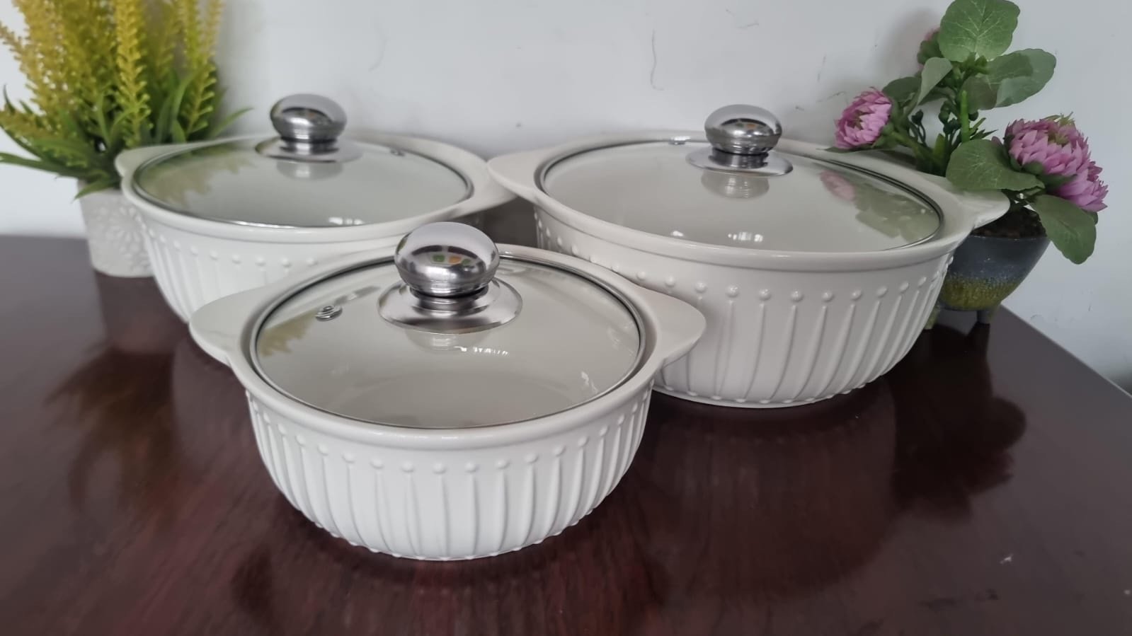 3-in-1 Ceramic Serving Dish Casseroles Set - Image 11