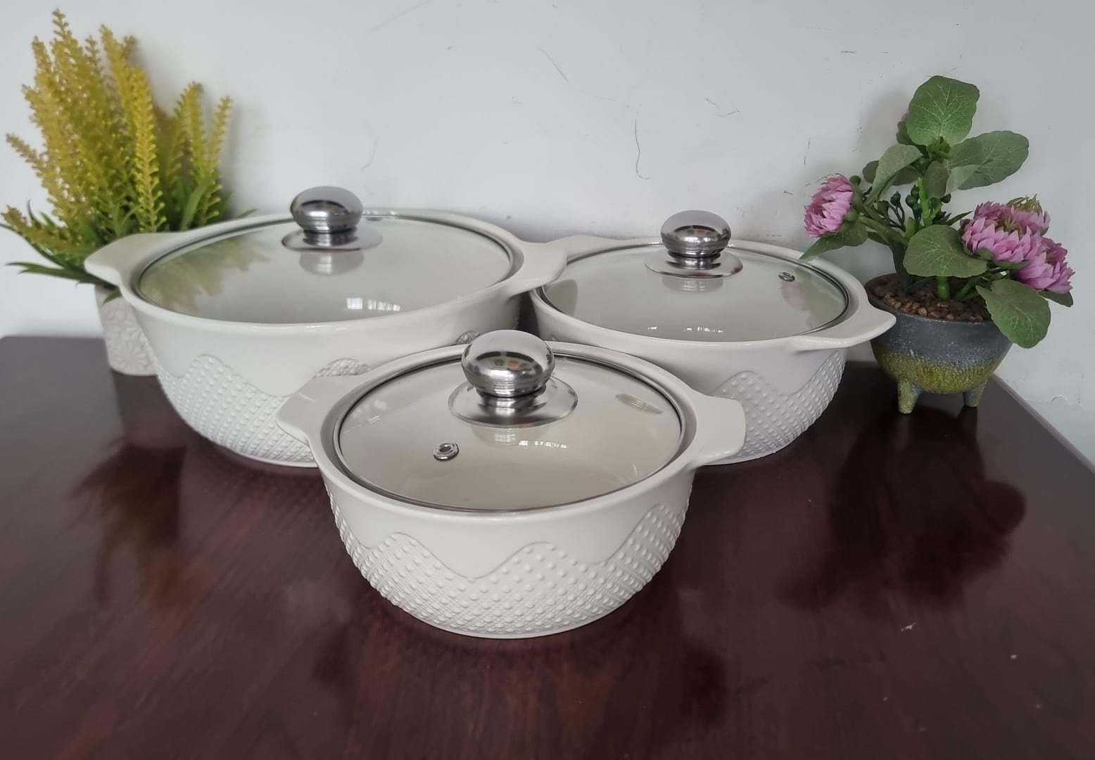 3-in-1 Ceramic Serving Dish Casseroles Set - Image 2