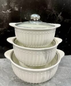 3-in-1 Ceramic Serving Dish Casseroles Set - Image 10